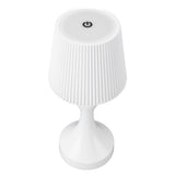 LED Cordless Table Lamp Iron Plastic Pleated Touch Control Stepless Dimmable USB Rechargeable V1294-YM0901-3119240085012