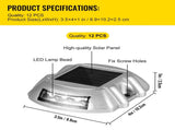 Driveway Lights 12-Pack Solar Driveway Lights Bright White with Screws Solar Deck Lights Outdoor V952-TYNDD12JTWH000001V0