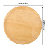 Home Use Wooden Plates for Serving Charcuterie and Desserts Polished Finish V1369-AZ3-W-16541