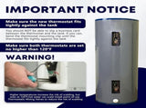 Water Heater Thermostat, Electric Water Heater Thermostat for Double Heater, for Most Water Heater V1192-AZ-W-20927