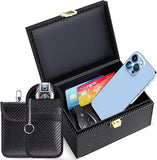 Faraday Box with Faraday Pouch 2 Pack, Keyless Entry Car Key Safe Protector RFID Anti-Theft Signal V1164-325727