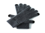 Dark Grey Unisex Touchscreen Ribbed Warm Cycling Windproof Knitted Five-finger Gloves V888-ELOSUNG32682