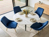 Oceans Velvet Dining Set V264-DNT-405-WHE-DNC-414V-BLU-4