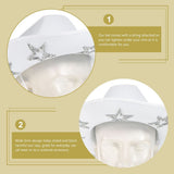White Glitter Cowgirl Hat with Chin Strap for Festive Outfits V1370-AZ4-18373