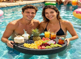 Floating Drink Holder,Sturdy Pool Tray with Cup Holders,No-Inflation Portable Serving Bar for V1366-AZ2-W-17138