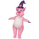 Witch Pig Cartoon Costumes Air Model Inflatable Costume Funny Dress Up Props Halloween Party Clothes V1263-JX-7935