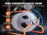 Drain Cleaner Machine 100FT x 1/2 Inch, Auto Feed Sewer Snake Drain Auger on Wheels, Portable Drain V952-ZDJJKLSGDSTJXZPK9V3