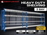 Centurion Standard 2 Bay Heavy-Duty All Steel Shelving 2m 800kg Rack LS-099-2