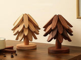 2-Piece Foldable Christmas Tree Design Pot Holders Set Decorative Heat Resistant Trivets with Holder V1258-DP02-BOL-212