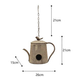 Hanging ' Antique Watering Can' Birdhouse 26cm V637-19707BRD