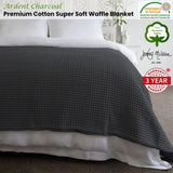 Jenny Mclean Ardent Premium Super Soft Cotton Waffle Blanket Charcoal Queen V442-RAN-BLANKET-ARDENTWAFFLE-CHARCOAL-QS
