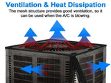 36*36*39in 2 in 1 Air Conditioner Cover for Outside, All Seasons Outdoor Air Conditioner Cover with V1107-721-66726-BLK4