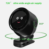 White Portable Stroller Fan with LED Display - Bladeless Safety Clip-On Fan for Baby & Desk V888-ELOSUNG40044