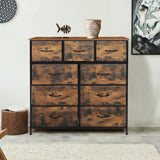 Levede Storage Cabinet Tower Chest Brown Fold CH1098-9-BR