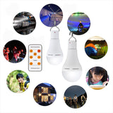 2 Pack USB Rechargeable 7W E27 LED Battery Bulbs with Remote Control and Hook V1188-MS-527-059
