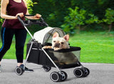 PaWz Large Pet Stroller Dog Cat Carrier Black ST1005-BK_NZ