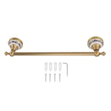 40.5cm Bathroom Towel Bar Copper Bath Towel Rack Single Towel Bar Wall Mounted Towel Holder European V1294-YM0706-3112230063512