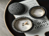Nordic industrial style concrete ashtray, handcrafted with natural texture, detachable stainless V1232-SNYHG003