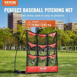 9 Hole Baseball Softball Pitching Net 9 Pocket Hitting Practice 49"x42" V952-BLXWBQTQW494ZDBEBV0