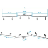 Kitchen Lights, 6-Light Ceiling Lighting Kits, Swivelling Ceiling Spotlight for Bedroom, Kitchen and V1171-CX-300000198
