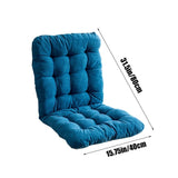 Blue Tufted All-in-One Chair Cushion with Back Support, 15.75x31.5in Thickened Seat Pad for V1370-AZ4-10569