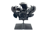 6 Blades Wood Stove Fan, Flame Model Silent Motors Heat Powered Fireplace Fan, for Gas, Pellet, V1370-AZ4-05926