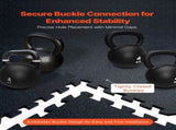 0.56 Inch Thick Gym Floor, 6 Tiles Rubber Top with EVA Foam, 25" x 25" Gym Flooring Workout V952-EVAQXJSHSDZXKEXU0V0