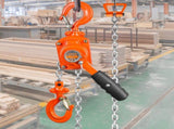 Manual Lever Chain Hoist, 1/2 Ton 1100 lbs Capacity 10 FT Come Along, G80 Galvanized Carbon Steel V952-MNSBHL12T10FTJ83GV0
