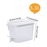 2Pcs Plastic Water Fridge Liquid Dispenser Drink Dispenser With Tap Iced Beverage V1370-AZ4-17439