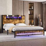 Levede Queen Bed Frame Storage Headboard Industrial BF1066-Q