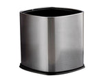 12L Rectangular Trash Can Lidless Living Room Kitchen Office Stainless Steel Dustbin Trash Can V1294-YM0703-3118230032011
