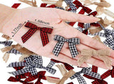 Christmas Mini Plaid Bows Bows Buffalo Plaid Bows Gingham Ribbon Bows Ornament for V1370-AZ4-09931