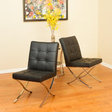 Pandora Modern Bonded Leather Dining Chair in Black V1041-JMC-1082BLACK