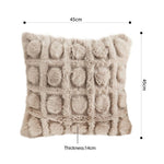 SOGA 45cm Wabi-sabi Herringbone Plush Square Throw Pillow FRENCHCUSHION266