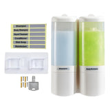 Manual Liquid Soap Dispenser 2 Chambers 480ml Leakproof Wall Mount Soap and Shower Dispenser for V1294-YM0901-3112250029011