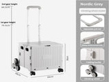 Nordic Grey Climbing Wheel Folding Cart - Compact and Durable for Outdoor Camping and Picnics V888-ELOSUNG11815