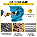 CH-60 Hydraulic Hole Punching Tool 31T Hole Digger Force Puncher Smooth Hole Puncher for Iron Plate V952-CH-60SBFJDKJ00001V0