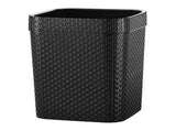 Imitation Rattan Trash Can for Home or OfficeLarge 14L Capacity, Lightweight and Sturdy, Under V1192-AZ-W-29394