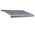 Instahut Retractable Folding Arm Awning Manual Sunshade 4Mx3M Pearl Grey AWN-B-ARM-40X30-PEGR