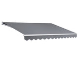 Instahut Retractable Folding Arm Awning Manual Sunshade 4Mx3M Pearl Grey AWN-B-ARM-40X30-PEGR