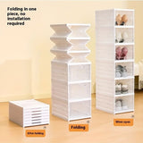 3-Tier Stackable Shoe Storage Box Set, featuring easy-access front-opening waterproof transparent V1106-KDDXZSNH001