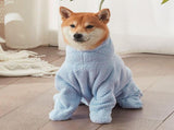 Pet Wearable Bathrobe Towel - Quick-drying, absorbent full-body cover with hood and V888-ELOSUNG54438