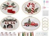 Christmas KIT,Adults Kids DIY Handmade,Hand Starter Kits with Stamped V1366-AZ2-W-13385