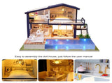Wooden Miniature Assembling Decorative Ornament House for Kid Child V1294-YM0901-JY14539-01
