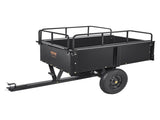 Heavy Duty ATV Trailer Steel Dump Cart, 750-Pound 15 Cubic Feet, Garden Utility Trailer with V952-HYTCTPK12CUFTVB4CV0