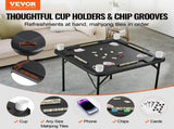 Mahjong Table, Square 4 Player Folding Card Table with 4 Cup Holders & 4 Chip Trays, Portable Domino V952-SDMJZHSDMNGP0C7TXV0