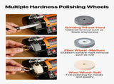 Bench Buffer Polisher, 8300-10600 RPM Adjustable Speed, Polishing & Buffing Machine with Grinding, V952-STPGJWSDJ328B4CUJ001V3