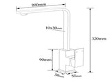 WELS Square Kitchen Sink Laundry Mixer 360 Swivel Faucet Tap Set Brushed Nickel V1233-KSQ501N
