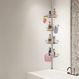 42" to 114" High Shower Corner Caddy Tension Pole Rust-Proof Tension Pole V952-SCTPBXGFXHDSL7FRUV0