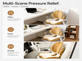 Gray Ergonomic Memory Foam Seat Cushion with Lumbar Support - Integrated Backrest Design, Breathable V888-ELOSUNG54426